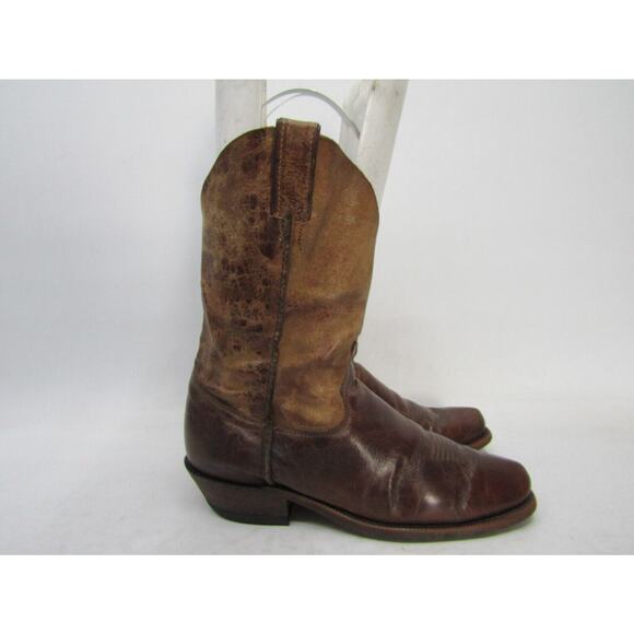 Justin Bent Rail Mens Size 9 EE Brown Leather Cowboy Western Boots main image 9